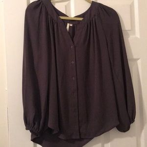 Dark grey silver button down